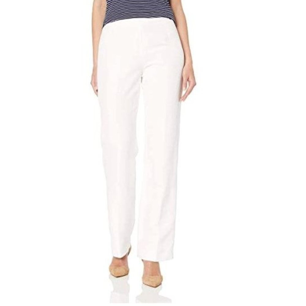 Kasper White Linen Pant